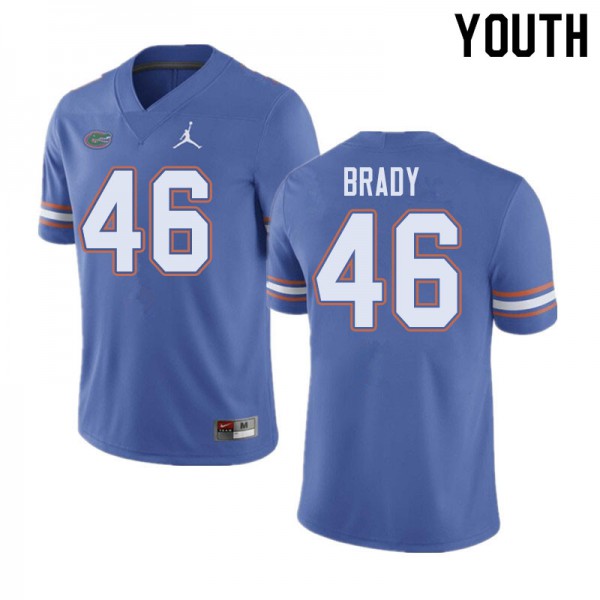 Jordan Brand Youth #46 John Brady Florida Gators College Football Jersey Blue